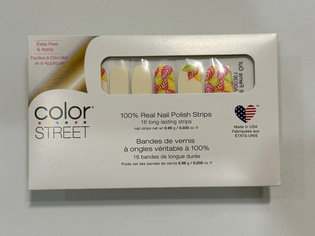 Nail Polish Strips - Fern Leaf Print Long-Lasting Nail Wraps, 16 Pack