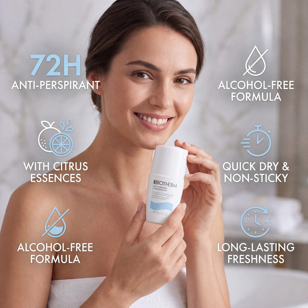 Deodorant Roll-On Duo with Citrus Essences - 72H Alcohol-Free Protection