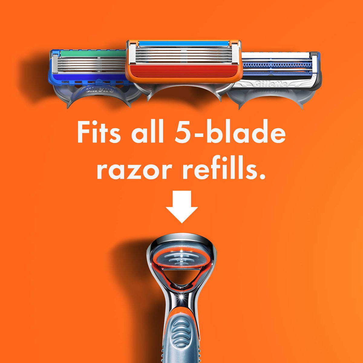 Men's Power Razor with 5 Blades & Refills – Electric Shaver for Close, Long-Lasting Shave
