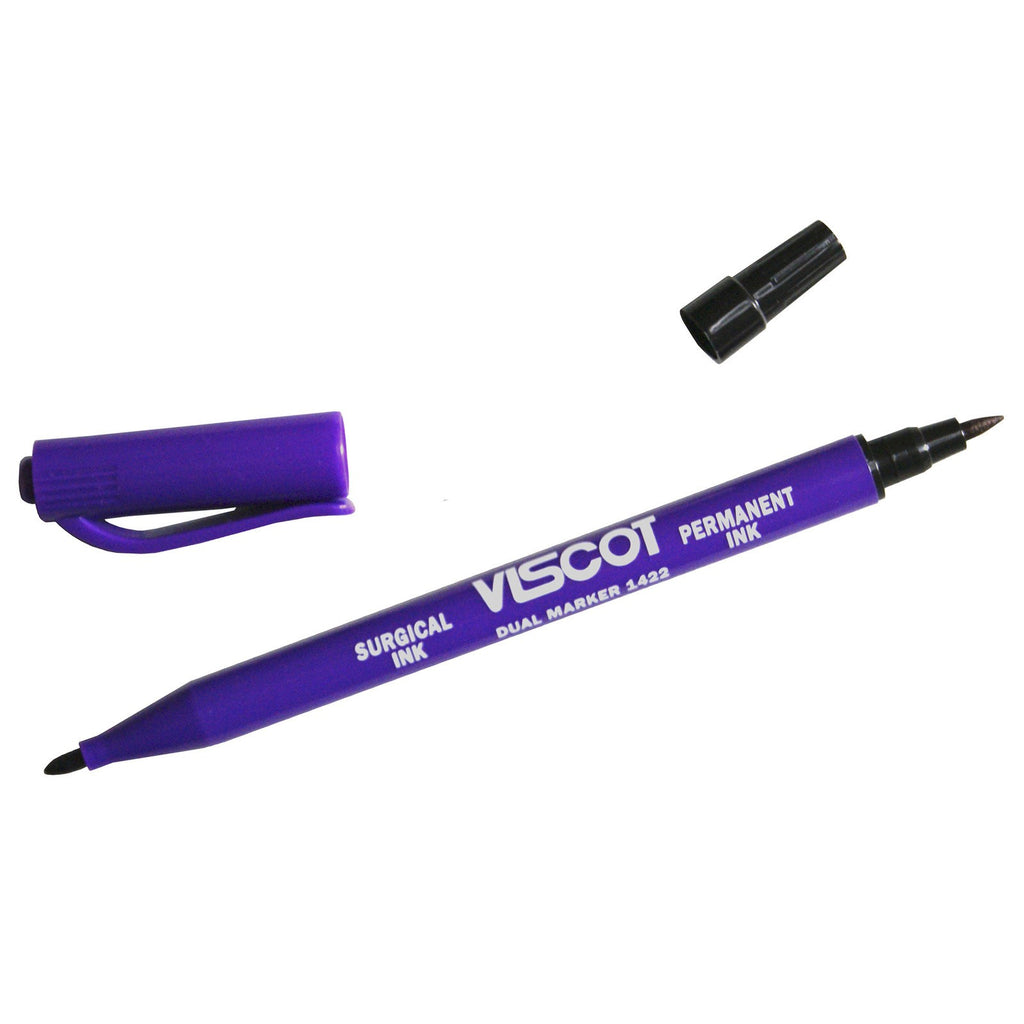 Dermal Marker Pen for Skin Marking – Indelible Gentian Violet Dual Tip