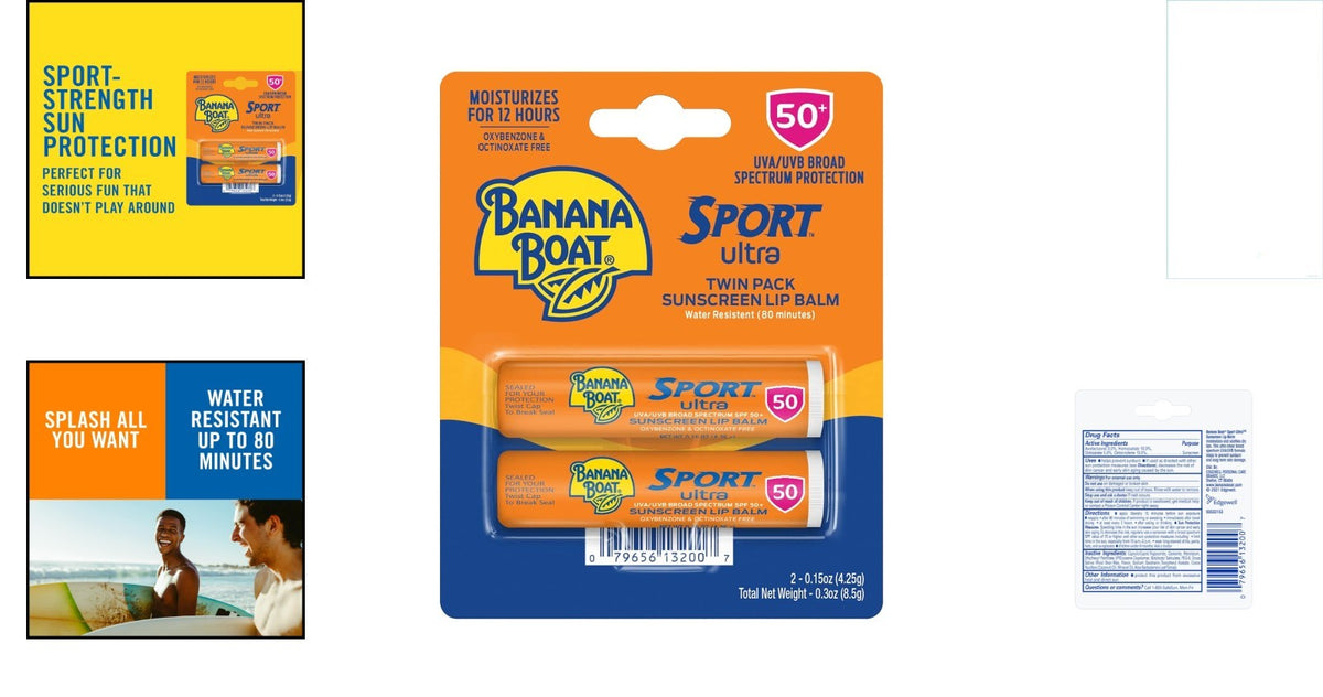 Water Resistant SPF 50 Lip Balm for Outdoor Sports and Activities