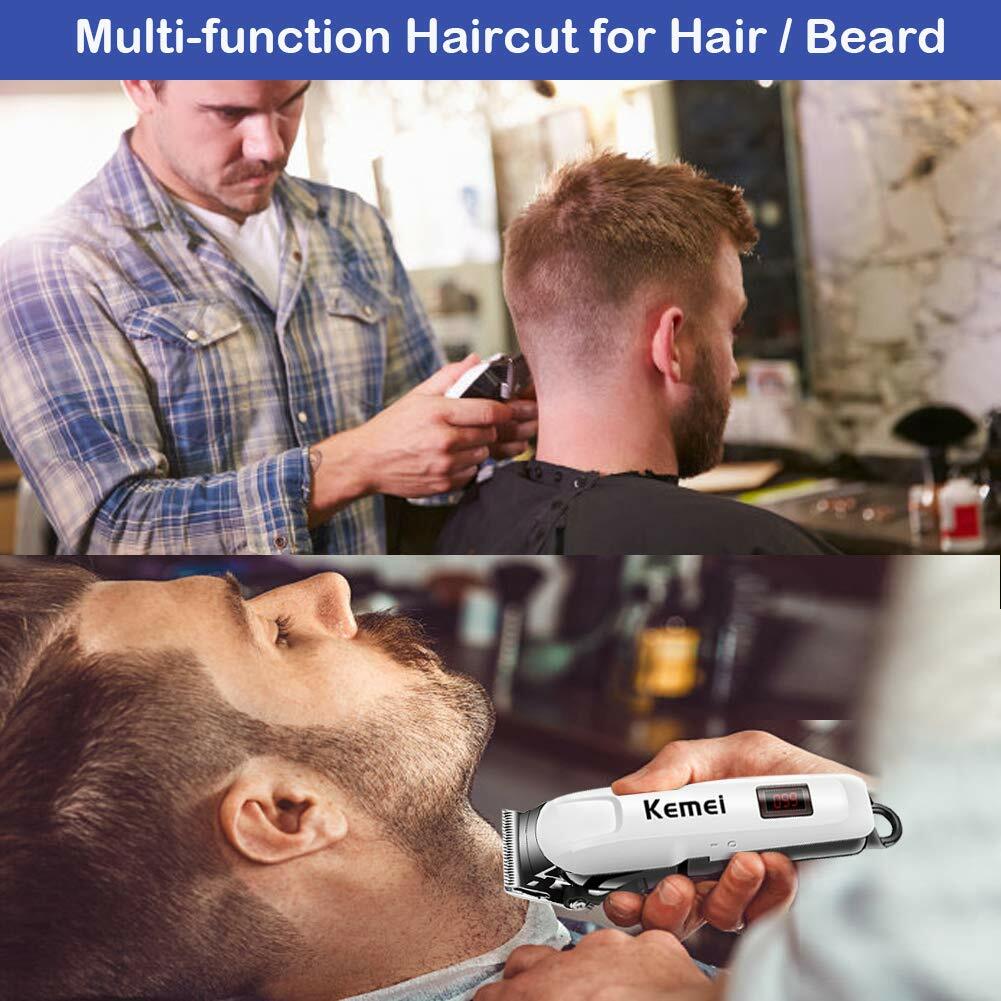 Rechargeable Hair Clippers Trimmer Kit for Men & Barber Salon Use