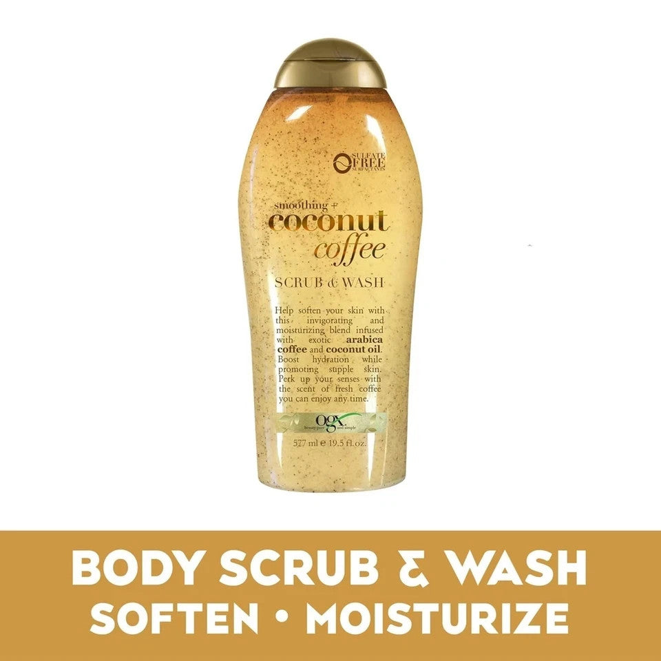 OGX Coconut Coffee Body Wash & Exfoliating Scrub - 19.5oz