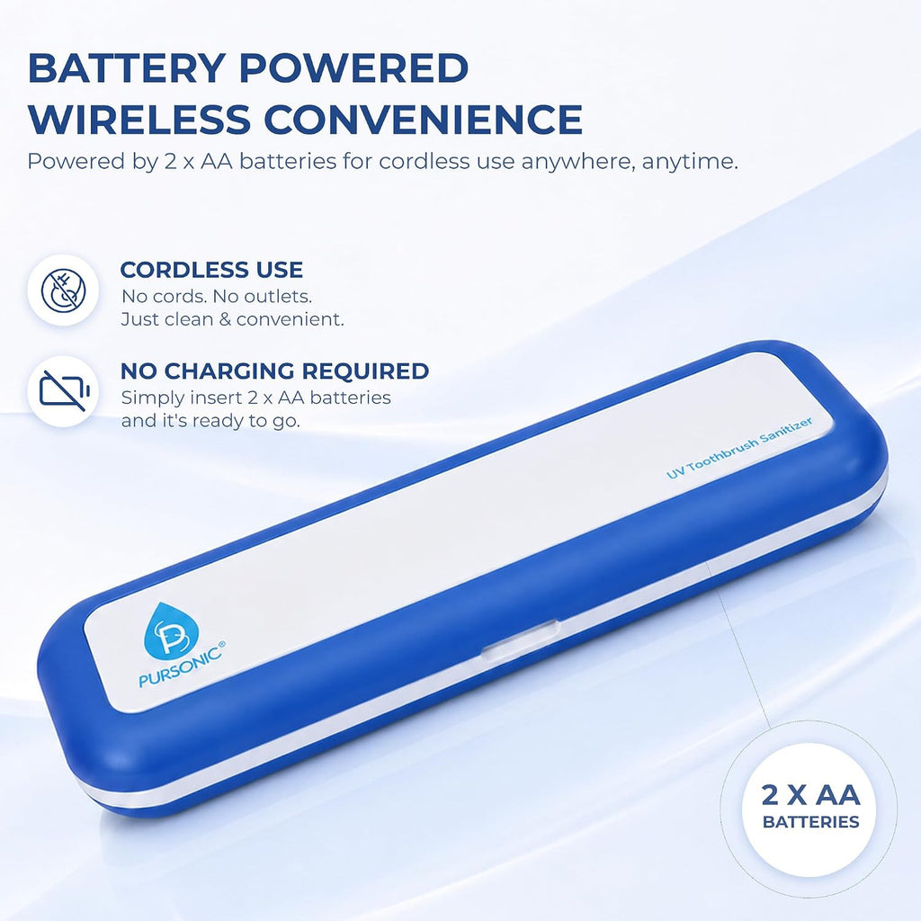 Portable UV Toothbrush Sanitizer Case for Travel and Home