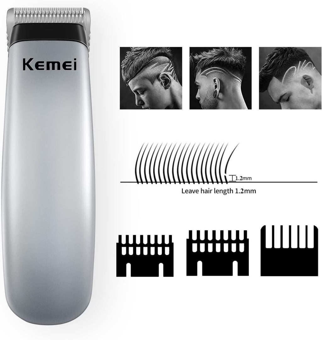 Mini Cordless Hair Trimmer Grooming Kit with Stainless Steel Blades - Travel Size