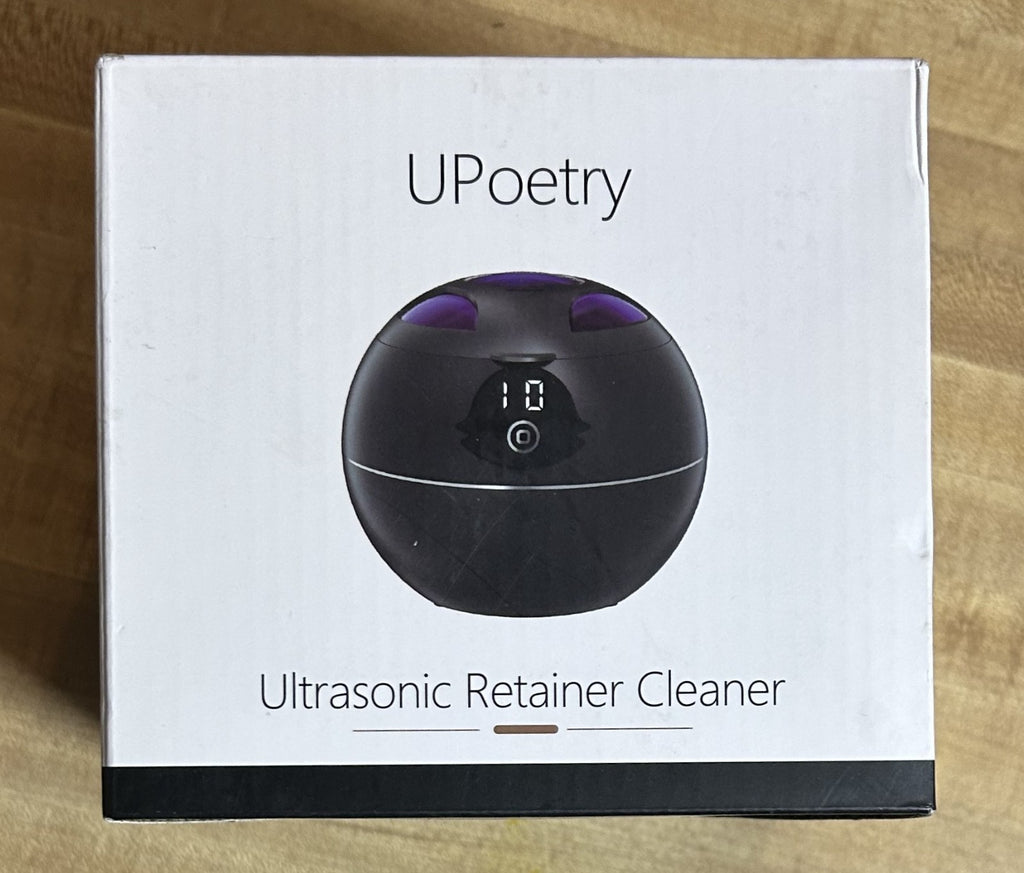 Ultrasonic Retainer & Jewelry Cleaner 45kHz Digital Timer 200ML Portable