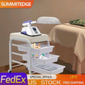 Mobile Nail Salon Cart with 3 Drawers & Wheels for Pedicure & Beauty Tools