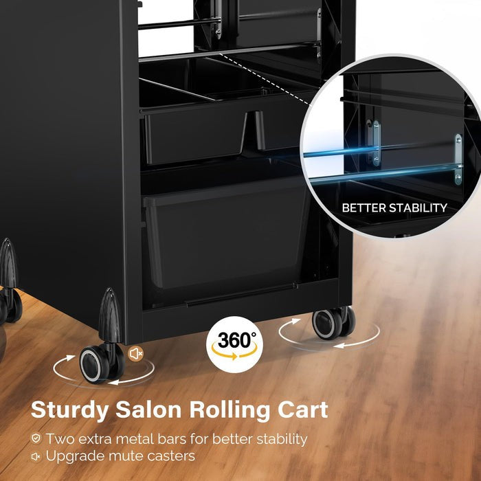 Salon Hairdressing & Barber Cart with 6 Drawers & Storage Trolley
