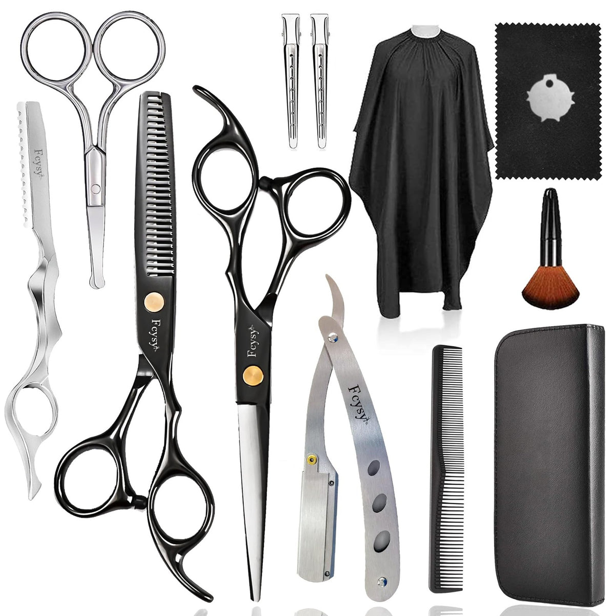 Professional Hair Cutting Scissors Kit for Men & Women - Thinning & Blending Shears