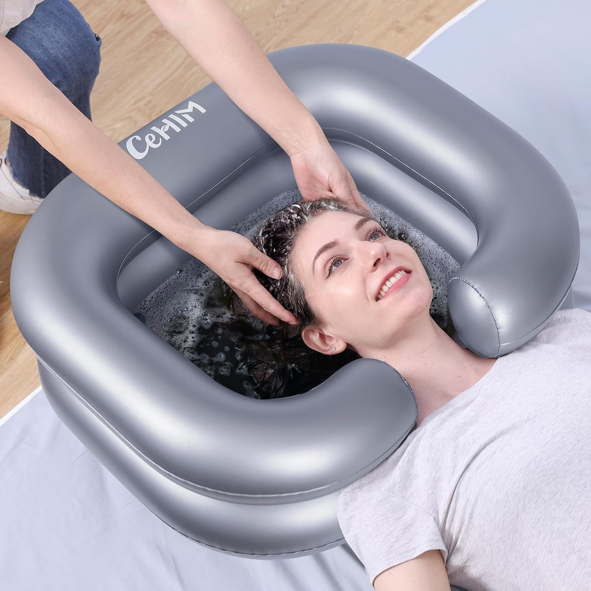 Inflatable Hair Washing Basin for Comfortable Home Hair Care