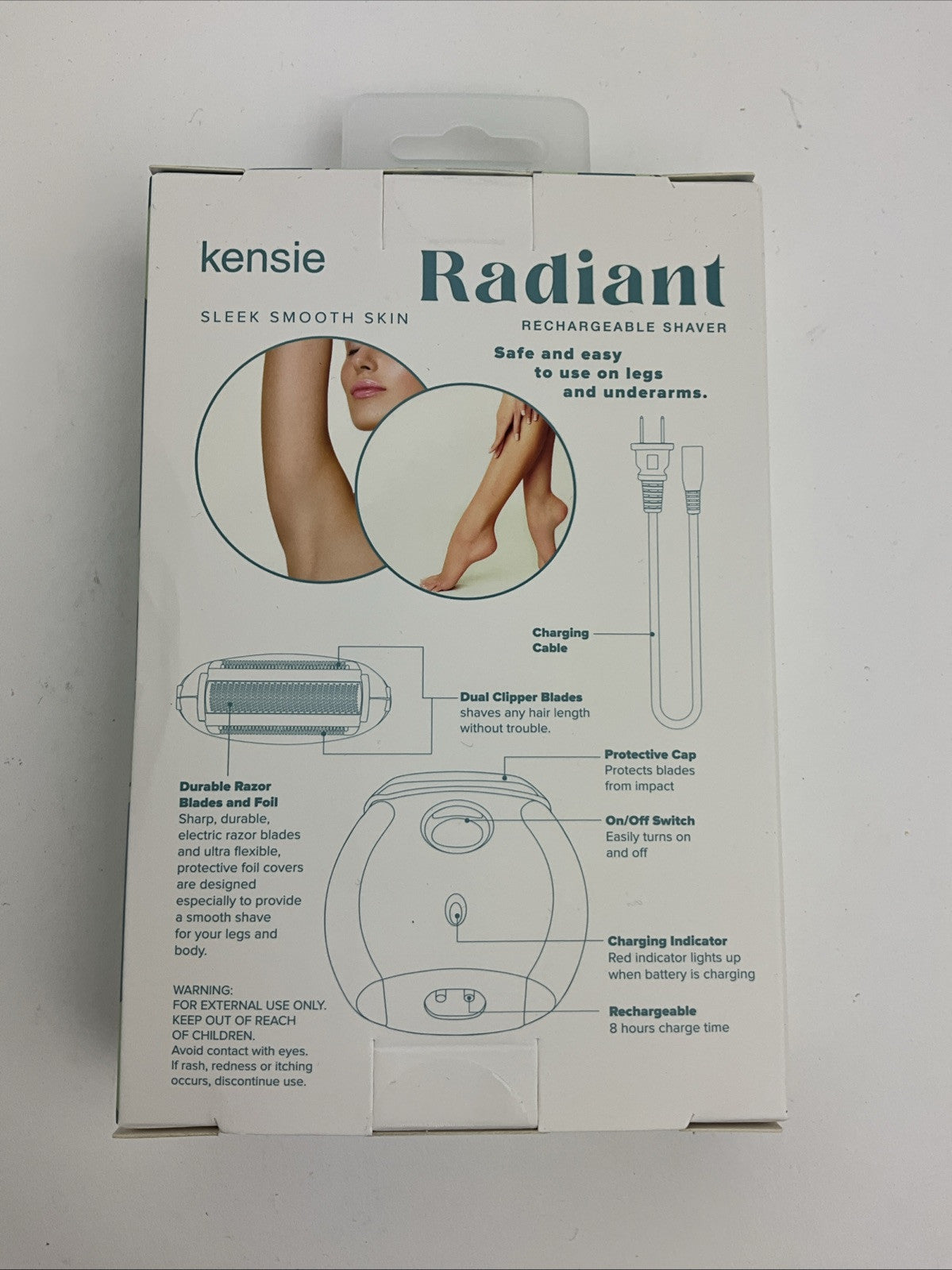 Rechargeable Electric Razor for Bikini Underarms Legs - Waterproof Shaver
