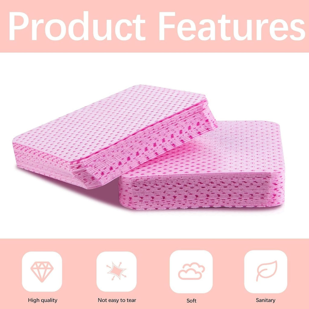 1500Pcs Pink No-Lint Nail Wipes for Gel and Nail Polish Removal