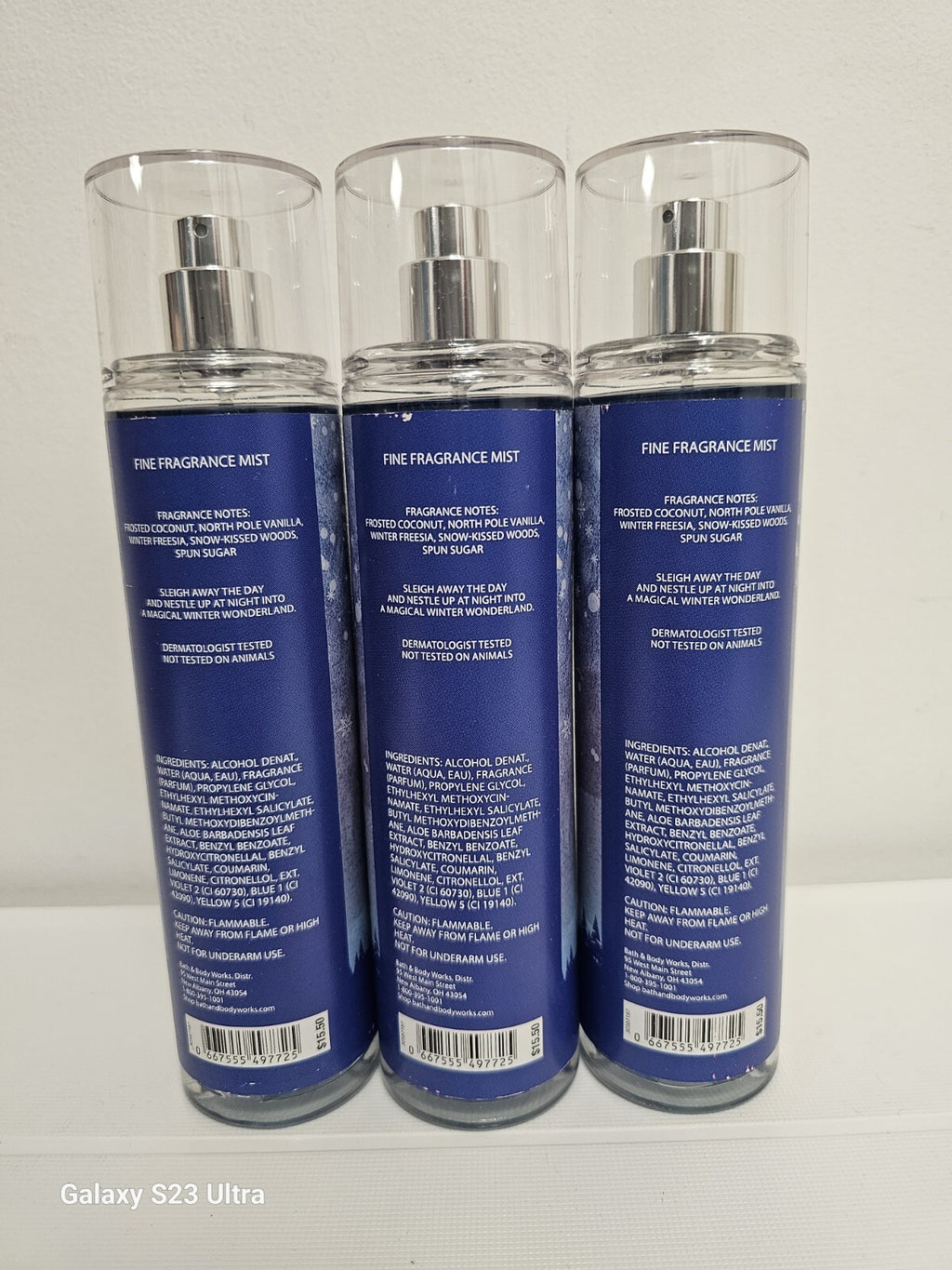 Bath & Body Works Frosted Coconut Snowball Fragrance Mist Set - 8 oz, 3 Pack