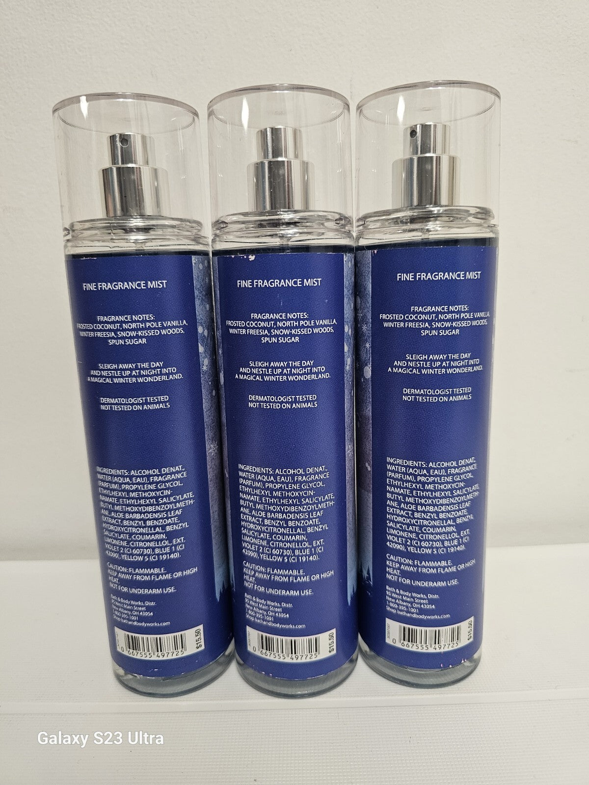Bath & Body Works Frosted Coconut Snowball Fragrance Mist Set - 8 oz, 3 Pack