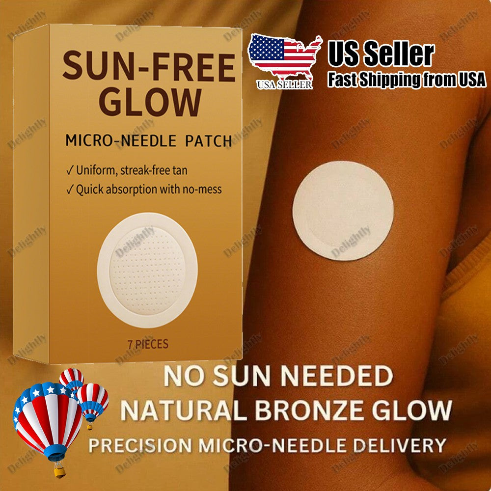Self-Tanning Patches Natural Bronze Sunless Micro-Needle Tan Set - 7 Tablets