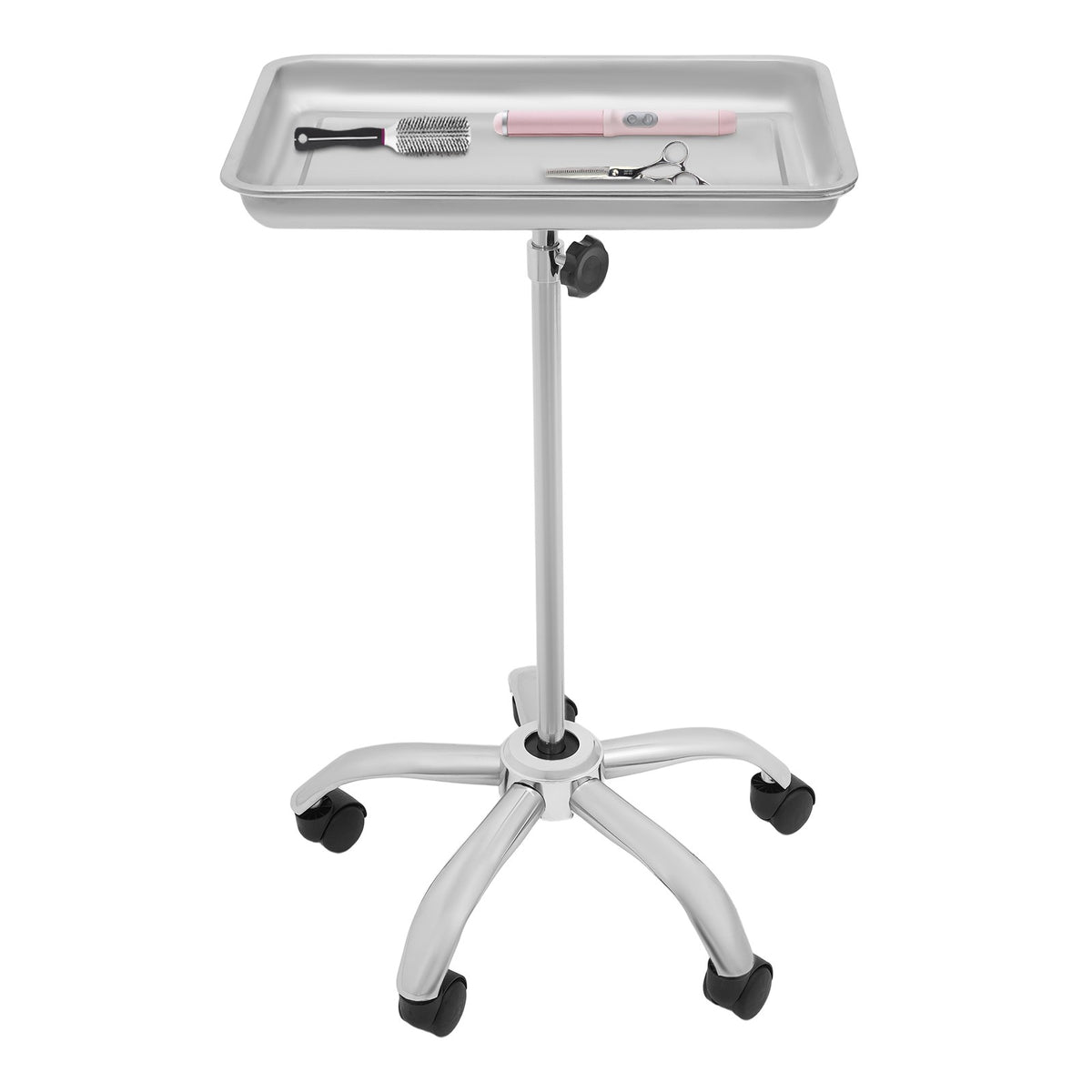Large Metal Salon Trolley Cart with Adjustable Height & Wheels