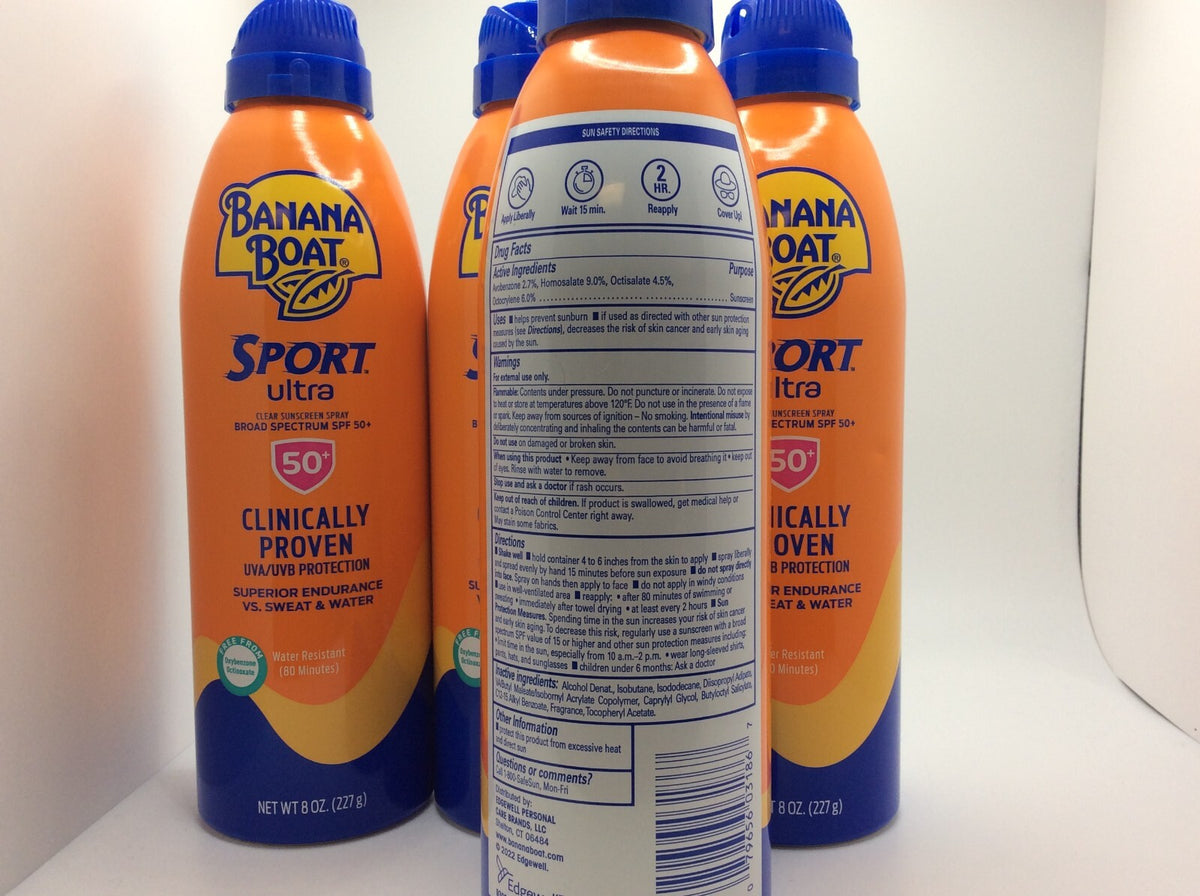 Broad Spectrum SPF 50 Sunscreen Lotion - Water & Sweat Resistant, Pack of 4 Cans