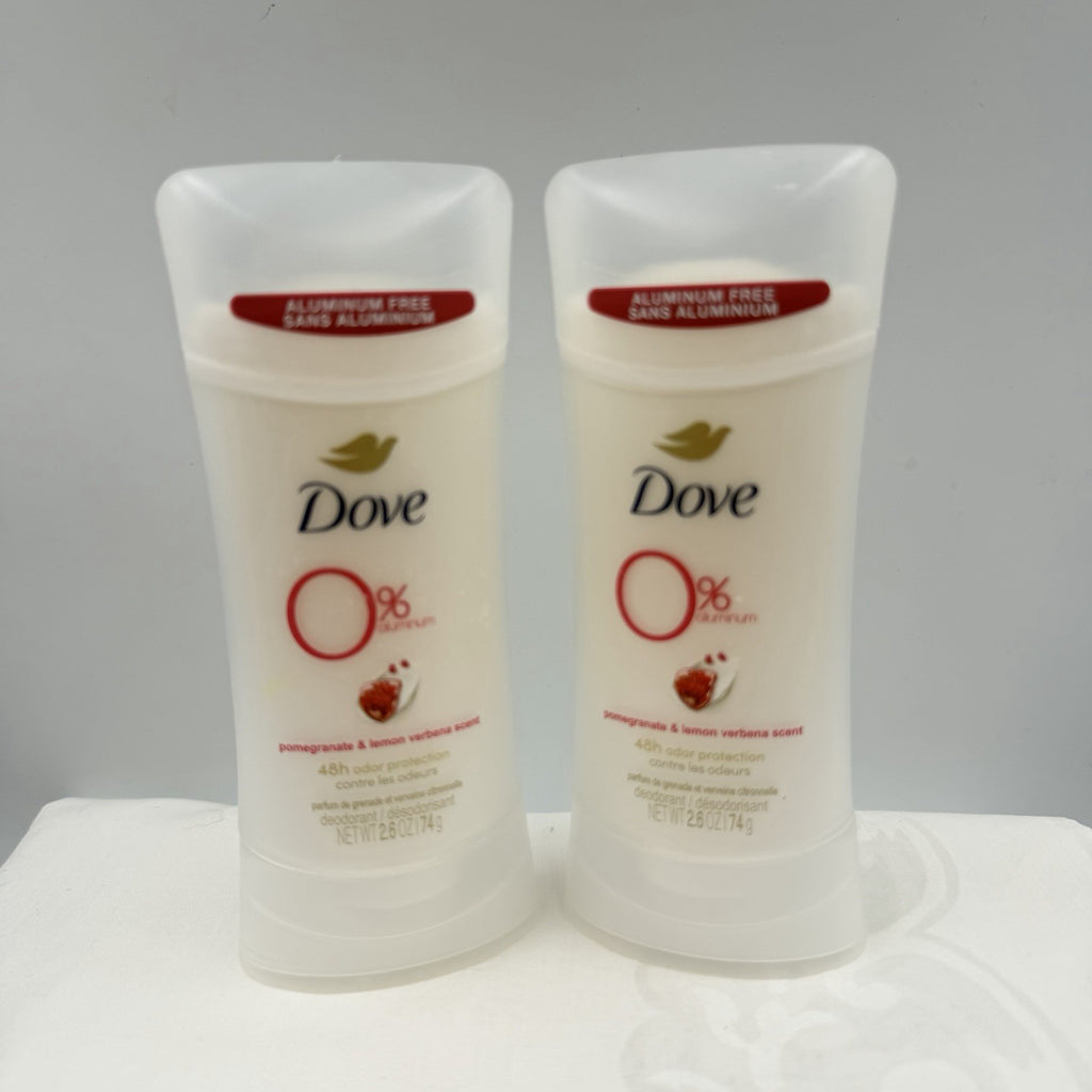 Dove Aluminum-Free Pomegranate Lemon Verbena Stick Deodorant 2.6 oz Lot of 2