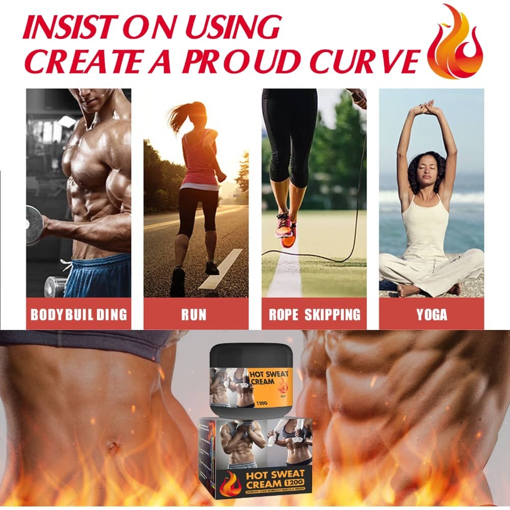 Anti-Cellulite Hot Sweat Cream for Body Shaping 120g - Abdominal Muscle Burner