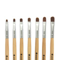 Gel Nail Brush Set - 7 Assorted Oval Nail Art Brushes for UV Gel & Poly Gel