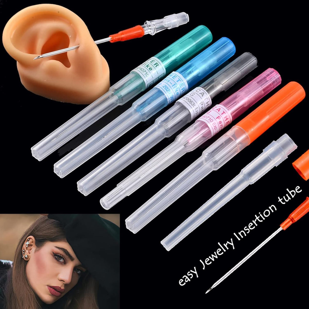 Catheter Piercing Mix 10Pcs 14G 16G 18G Medical Stainless Steel