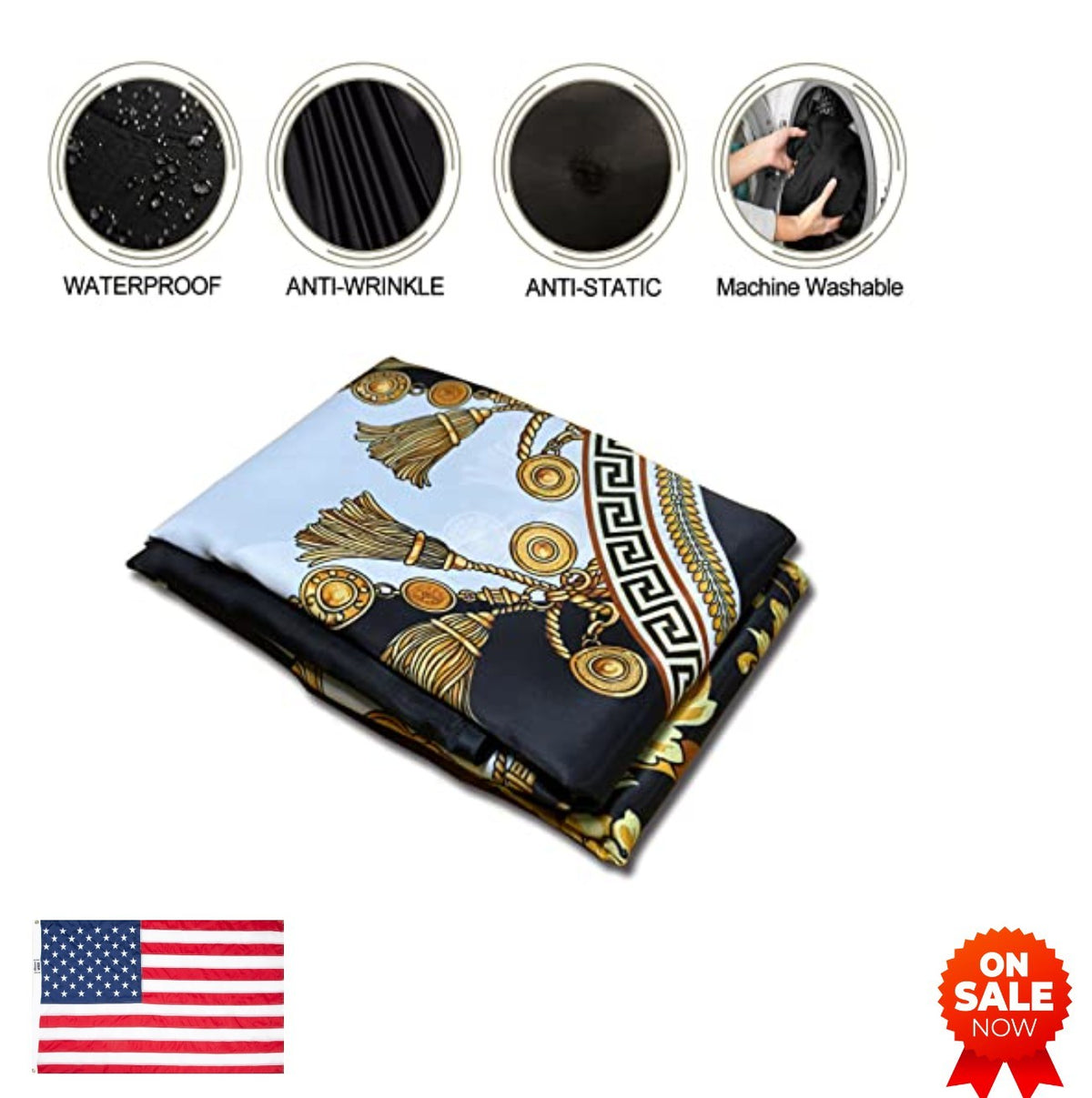 Waterproof Hair Cutting Cape with Snap Closure - Salon & Barber Use