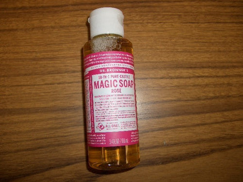 12 Bottles Rose Scented Castile Soap - 18-in-1 Natural Plant-Based Body & Home Use