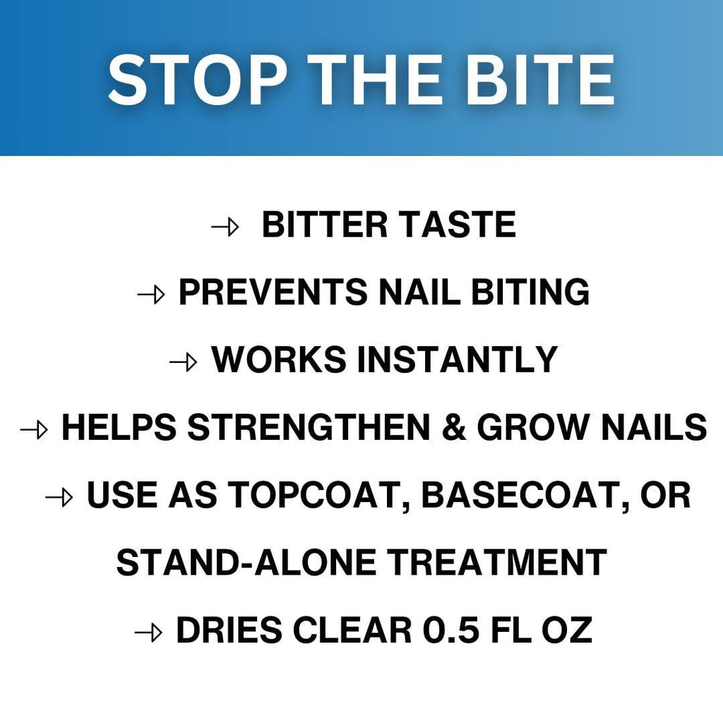 Onyx Stop the Bite Nail Biting Prevention Polish - Bitter Deterrent, Promotes Nail Growth, 0.5 Fl Oz