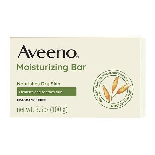 Aveeno Moisturizing Bar Soap for Dry Sensitive Skin 3.5oz Fragrance-Free