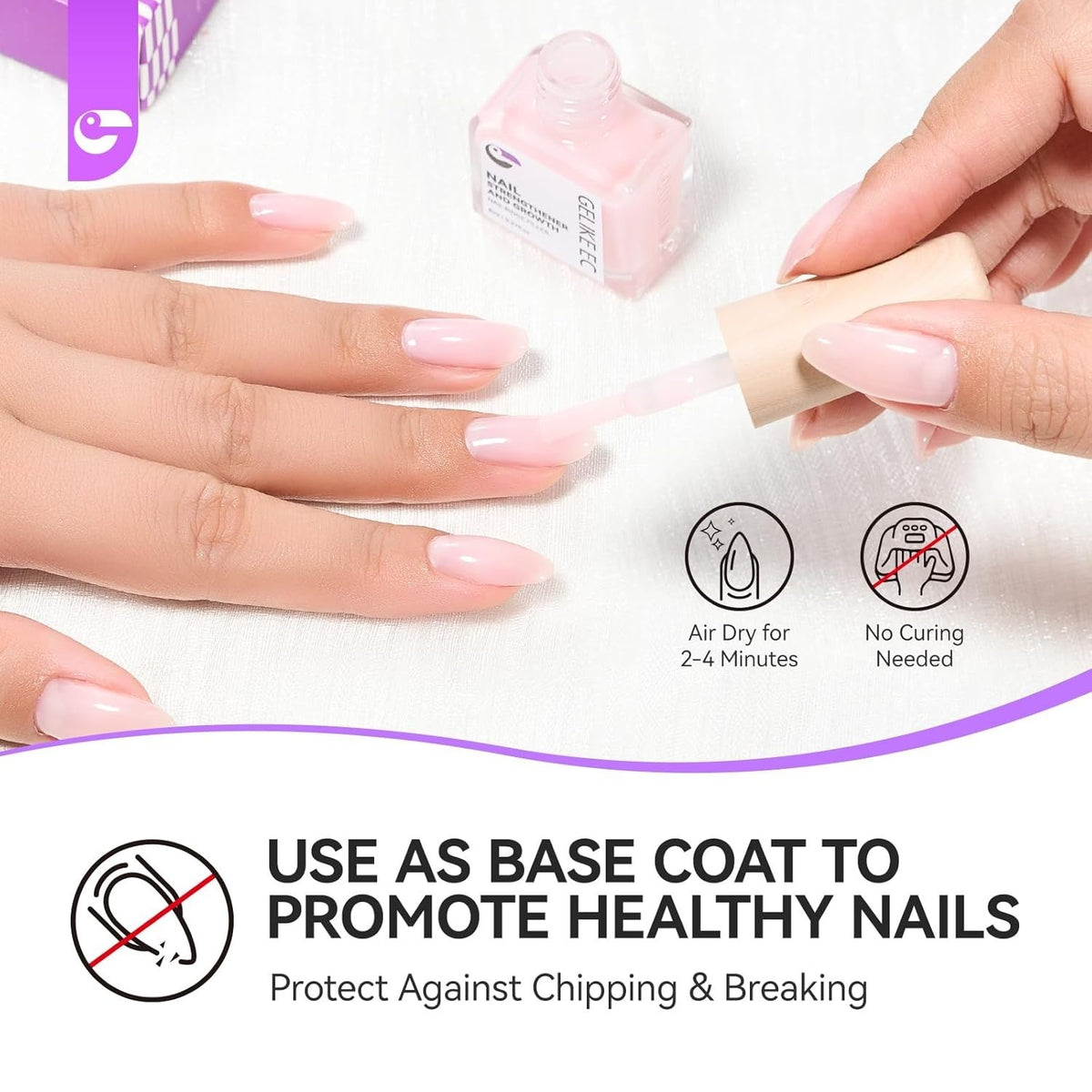 Nail Strengthening Treatment with 8 in 1 Ridge Filler for Damaged Nails