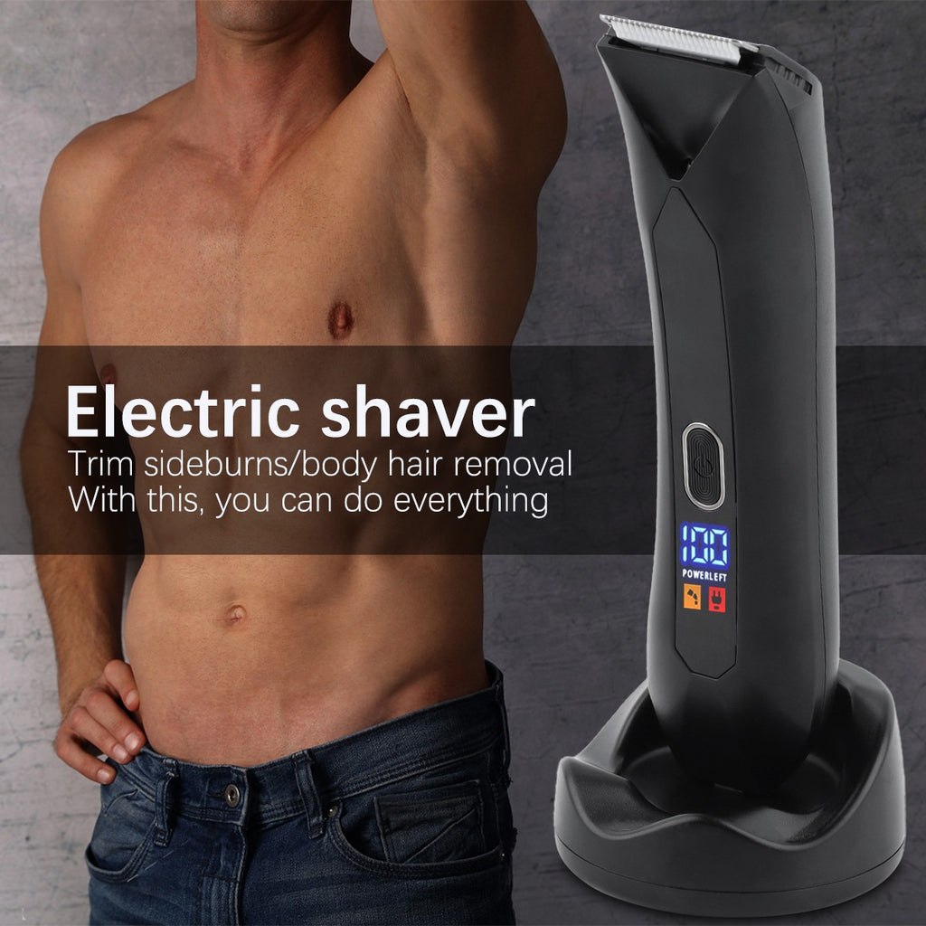 Men's Waterproof Body Hair Trimmer for Groin & Groin Area - 3900RPM