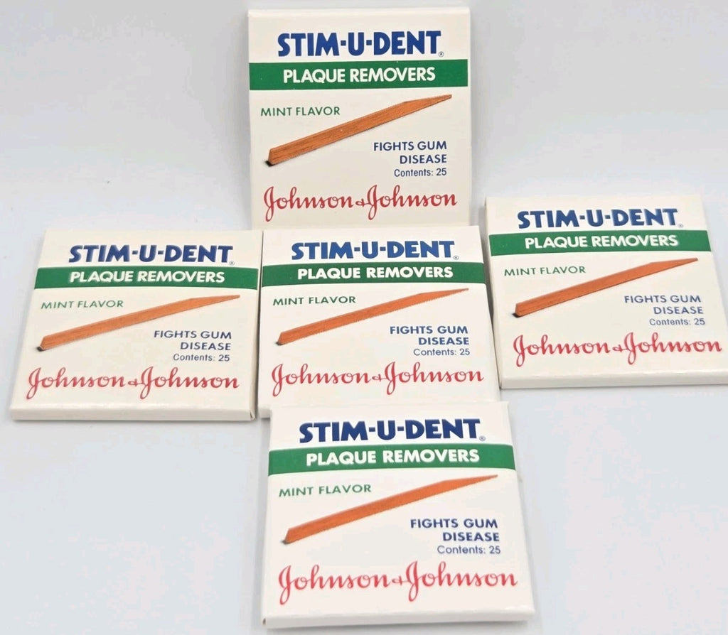 Lot of 5 Vintage 1989 Plaque Removers Mint Flavor - Oral Hygiene Tools