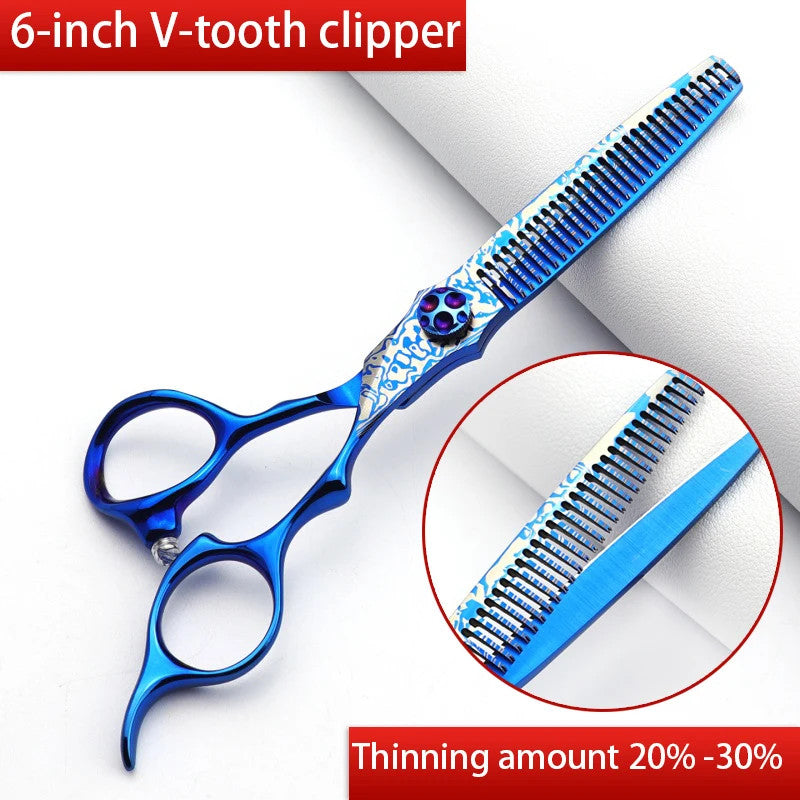 6-Inch Hair Scissors Set Japan Steel Thinning & Cutting Shears Kit