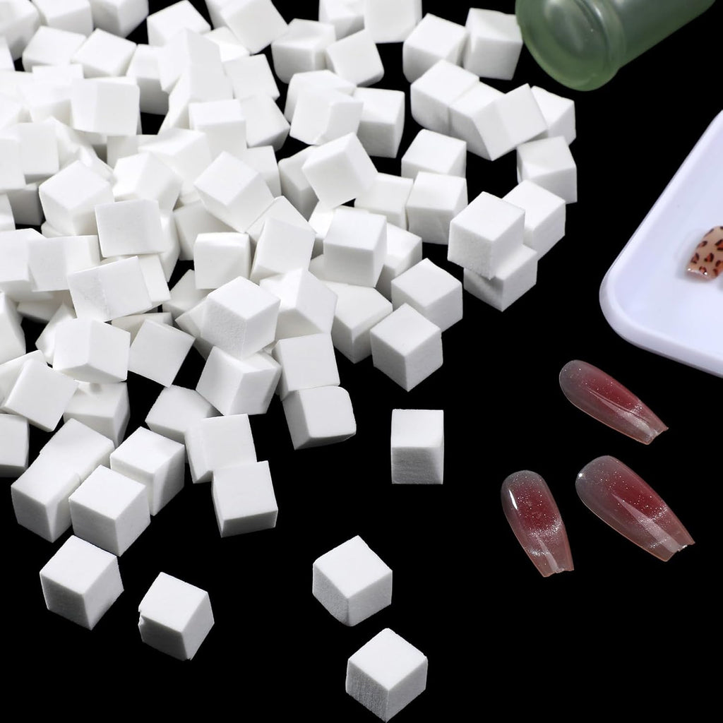 Mini Nail Art Sponges 400 Pcs for Gradient and Detailed Nail Designs