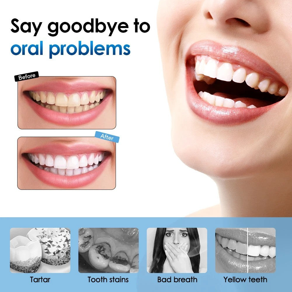 Rechargeable Electric Tooth Cleaner with 6 Modes, Tartar Remover, Waterproof