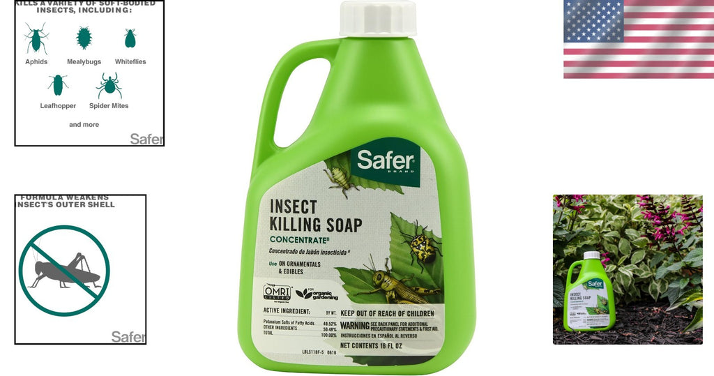 16oz Organic Insect Killing Soap Concentrate for Gardens and Vegetables