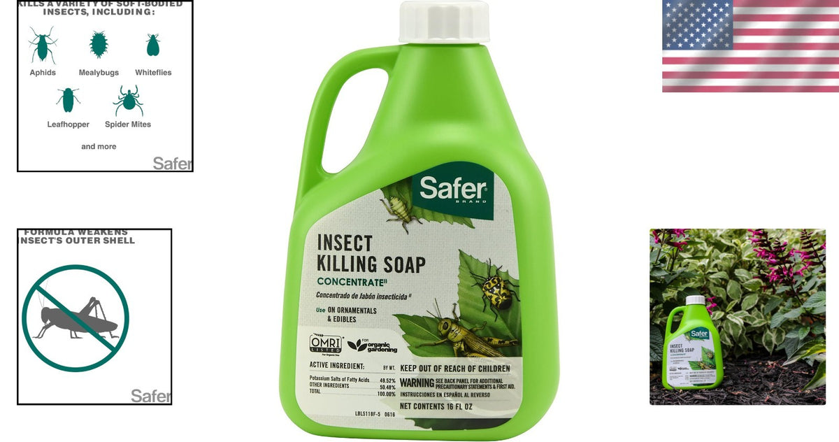 16oz Organic Insect Killing Soap Concentrate for Gardens and Vegetables