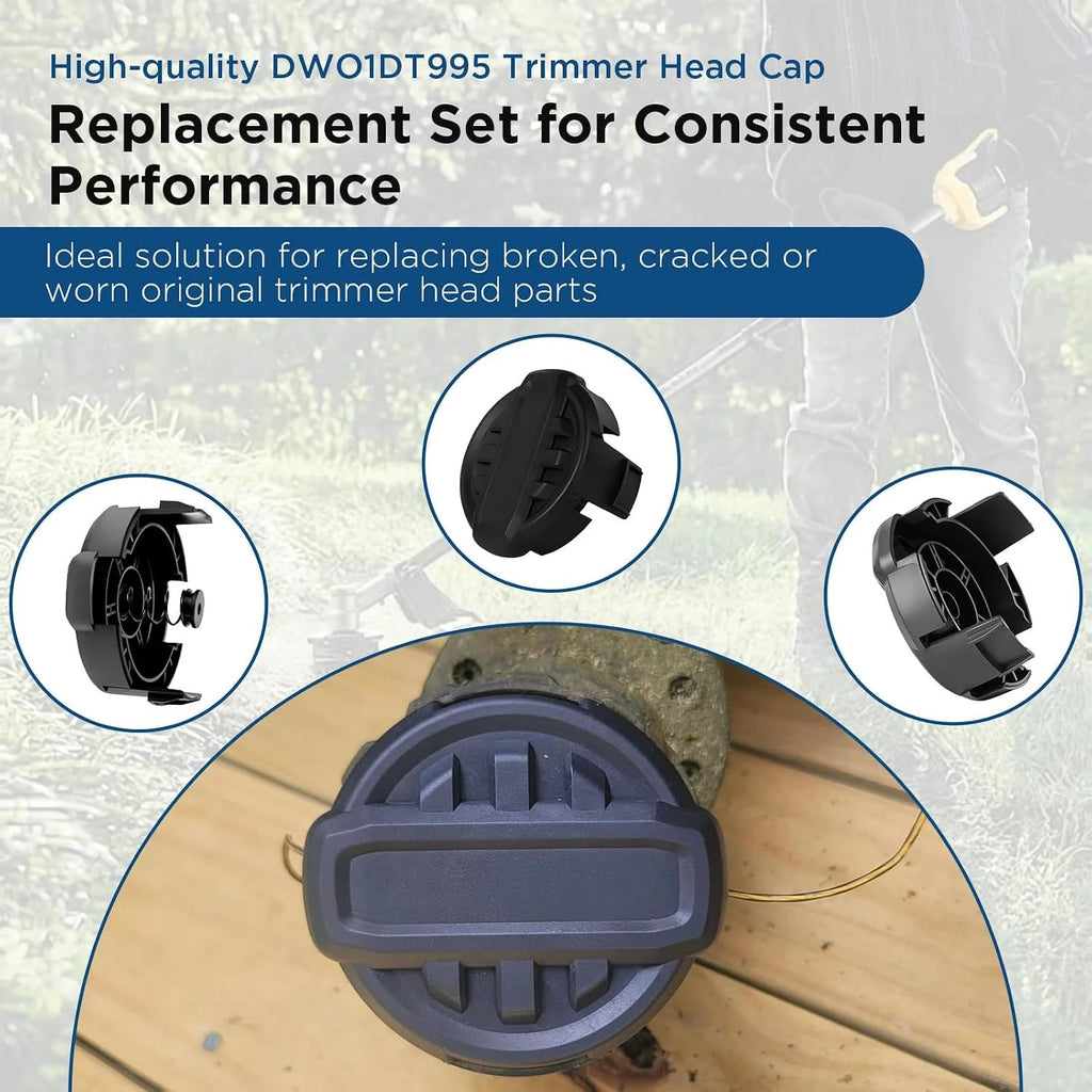 Dewalt Trimmer Head Cap Replacement Set with Spring & Base for Cordless Weed Eaters