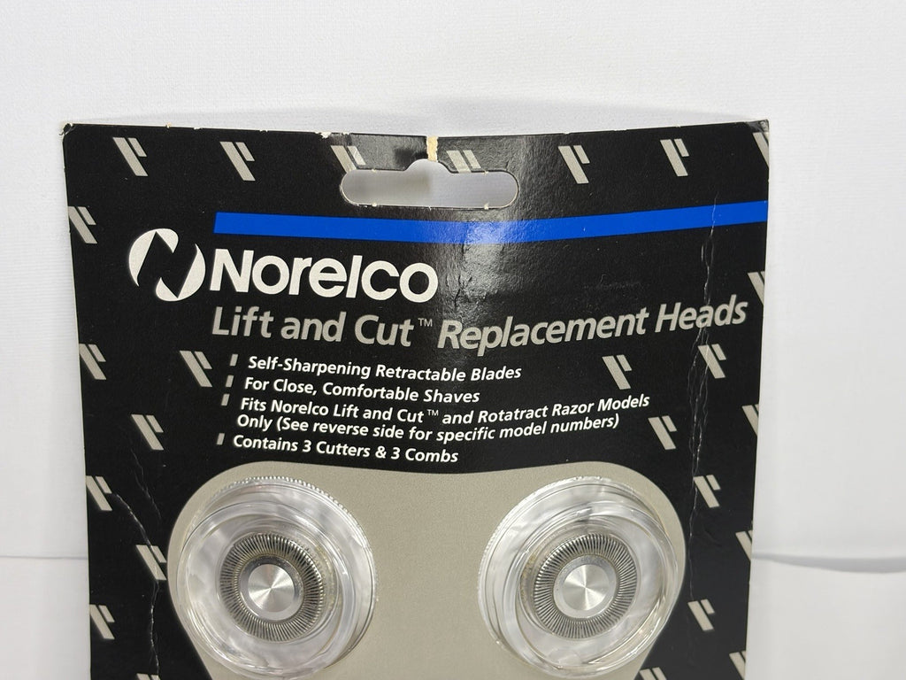 Norelco 1915XL Lift & Cut Razor Head Replacement Set - 3 Cutters & 3 Combs