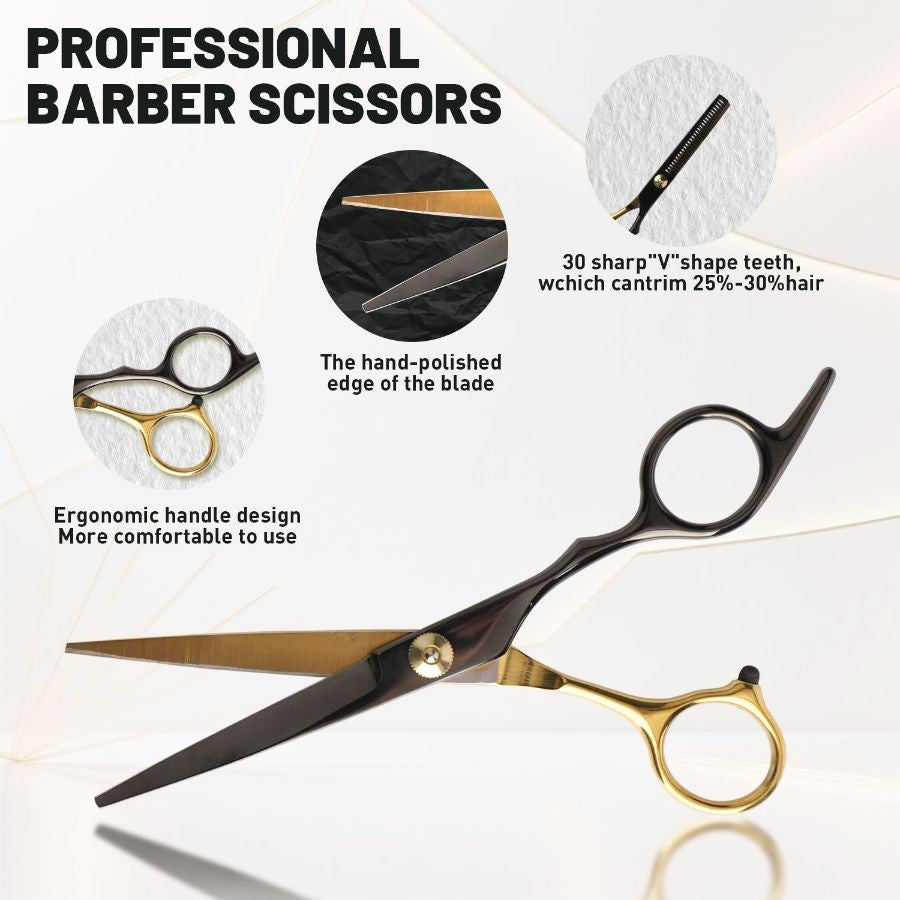 Professional Hair Cutting Thinning Scissors Barber Shears Salon Set - High-Grade Stainless Steel