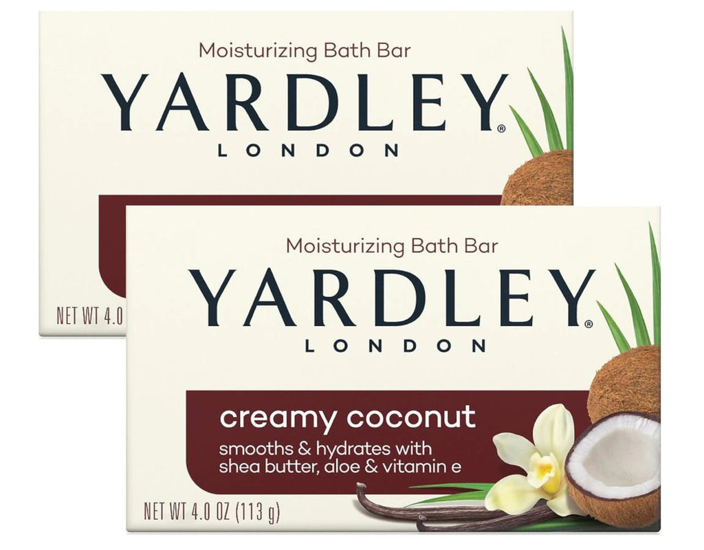 Moisturizing Bath Bar Creamy Coconut - Pack of 2, Enriched with Shea & Aloe