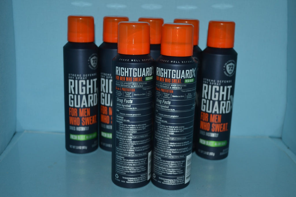 Right Guard Xtreme Defense Dry Spray Fresh Blast 3.8 oz - Pack of 7