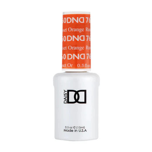 DND UV/LED Gel Polish #760 Russet Orange - Long-Lasting Nail Color