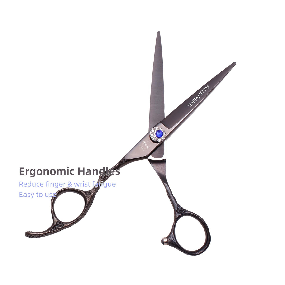 Left-Handed Hair Cutting & Thinning Scissors - Sharp Barber Shears, 6 Inches