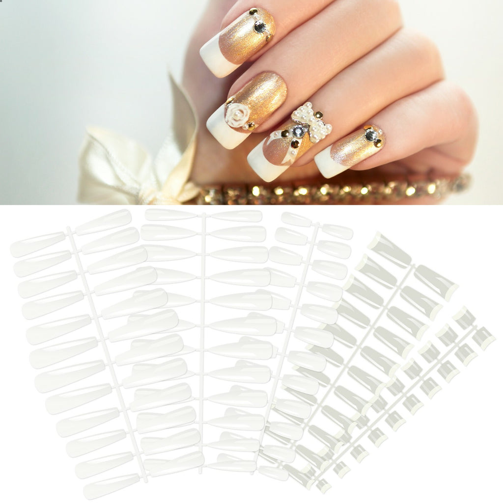 570Pcs Nail Tips Set - Press On False Nails in Coffin, Ballerina, Stiletto & French Styles