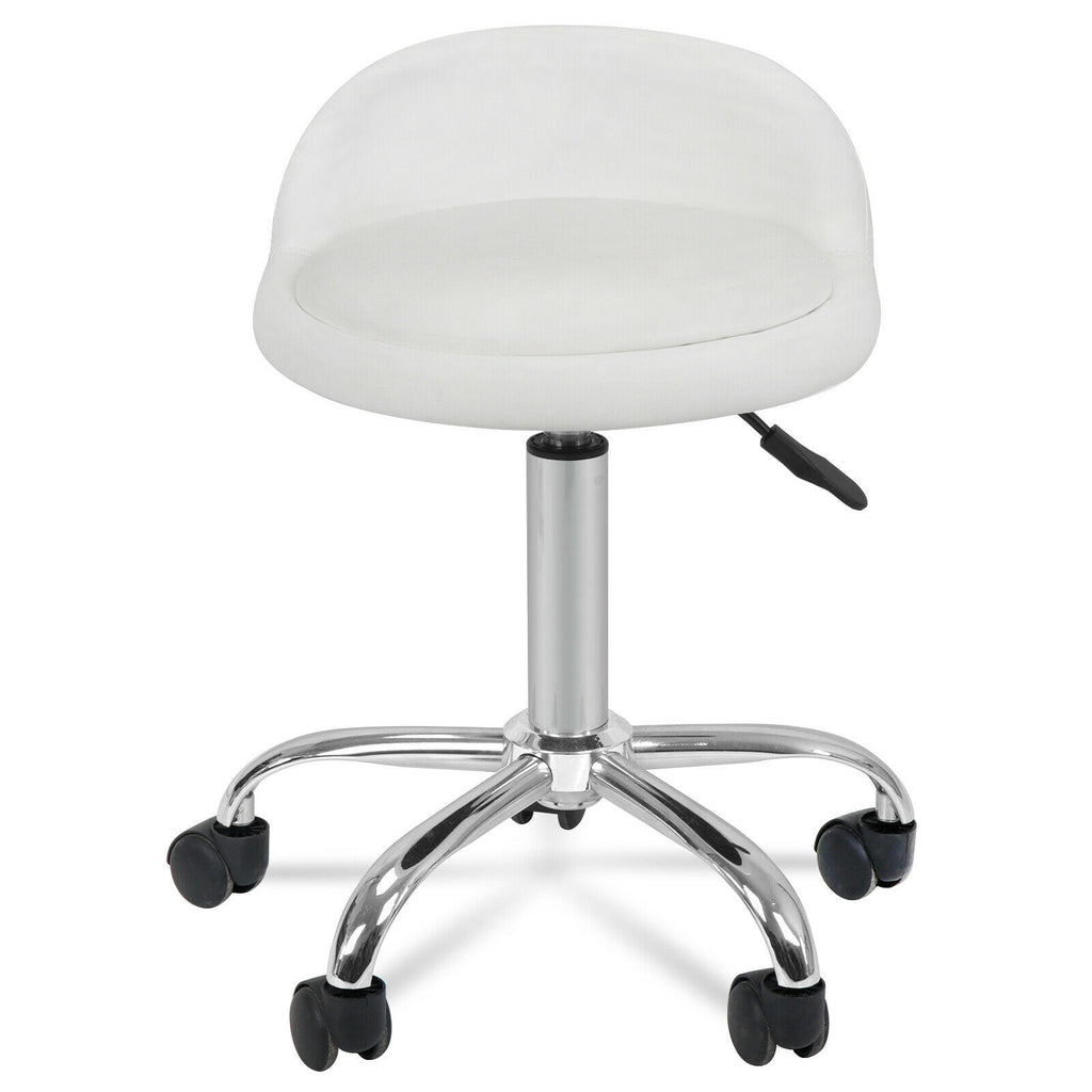 Swivel Facial Massage Stool with Wheels & Adjustable Height – Salon & Spa Chair