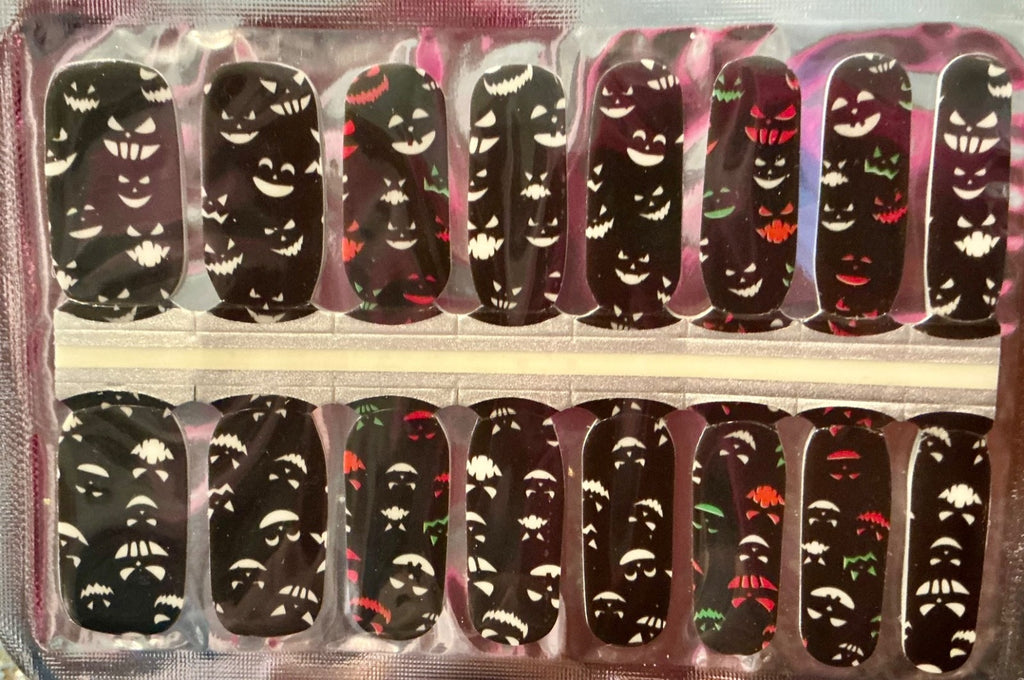 Halloween Color Nail Polish Strips 16 Count - Nail Art Wraps