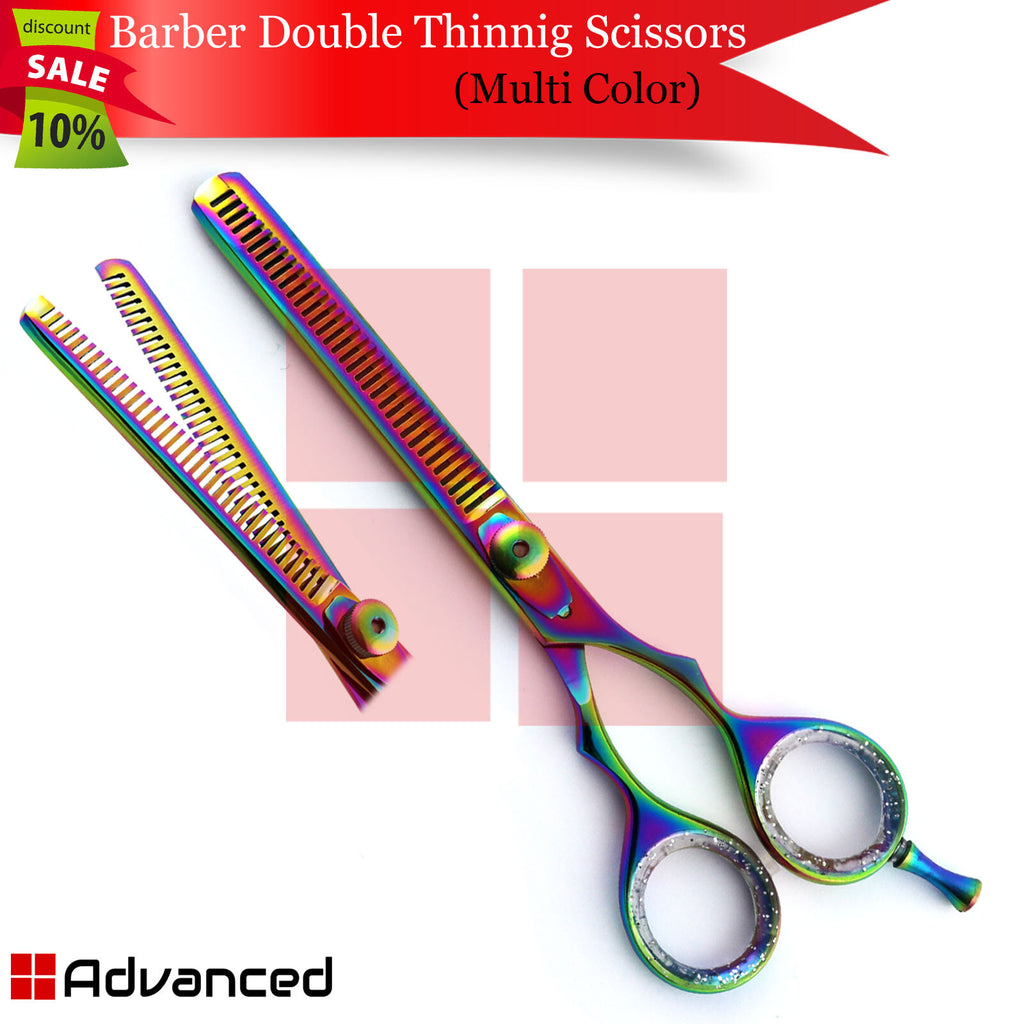 Professional Hair Thinning Scissors 6 Inch Double Blades Barber Salon Tool