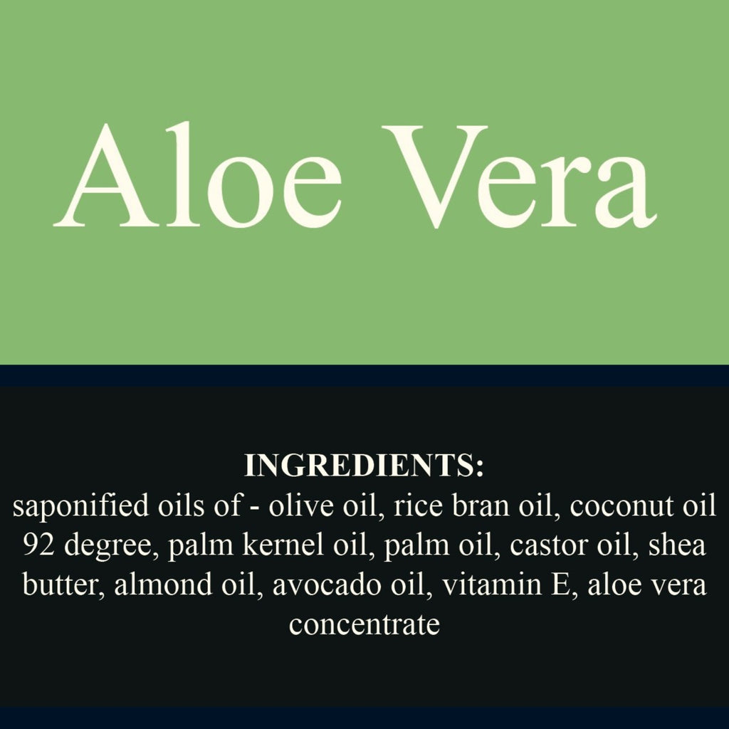Aloe Vera Handmade Cold Process Soap - Large All-Natural Moisturizing Bar