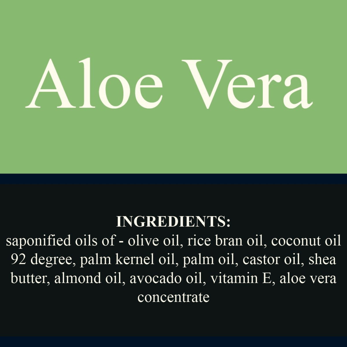 Aloe Vera Handmade Cold Process Soap - Large All-Natural Moisturizing Bar